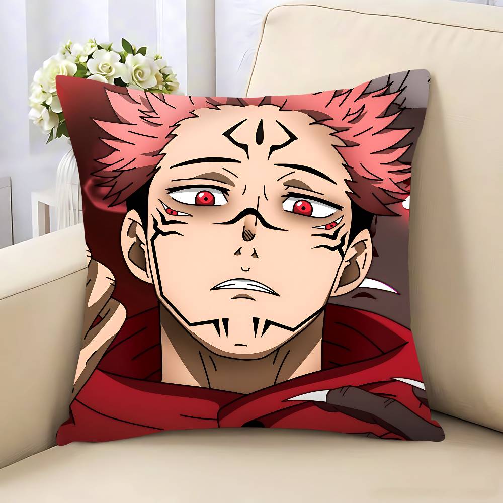 Ryomen Sukuna Pillow Case Removable Washable Cushion Cover – All-Season Soft Linen