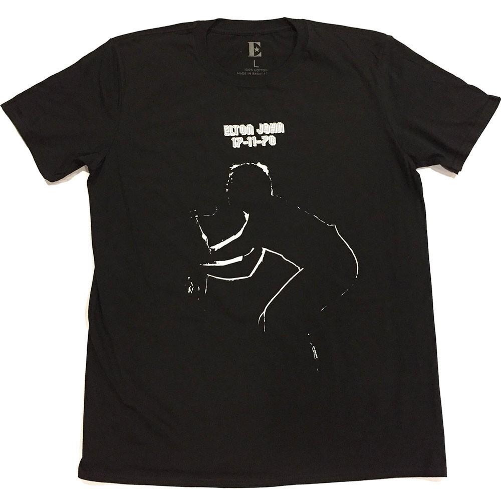 Men s Elton John 17.11.70 Album T-shirt X-Large Black M