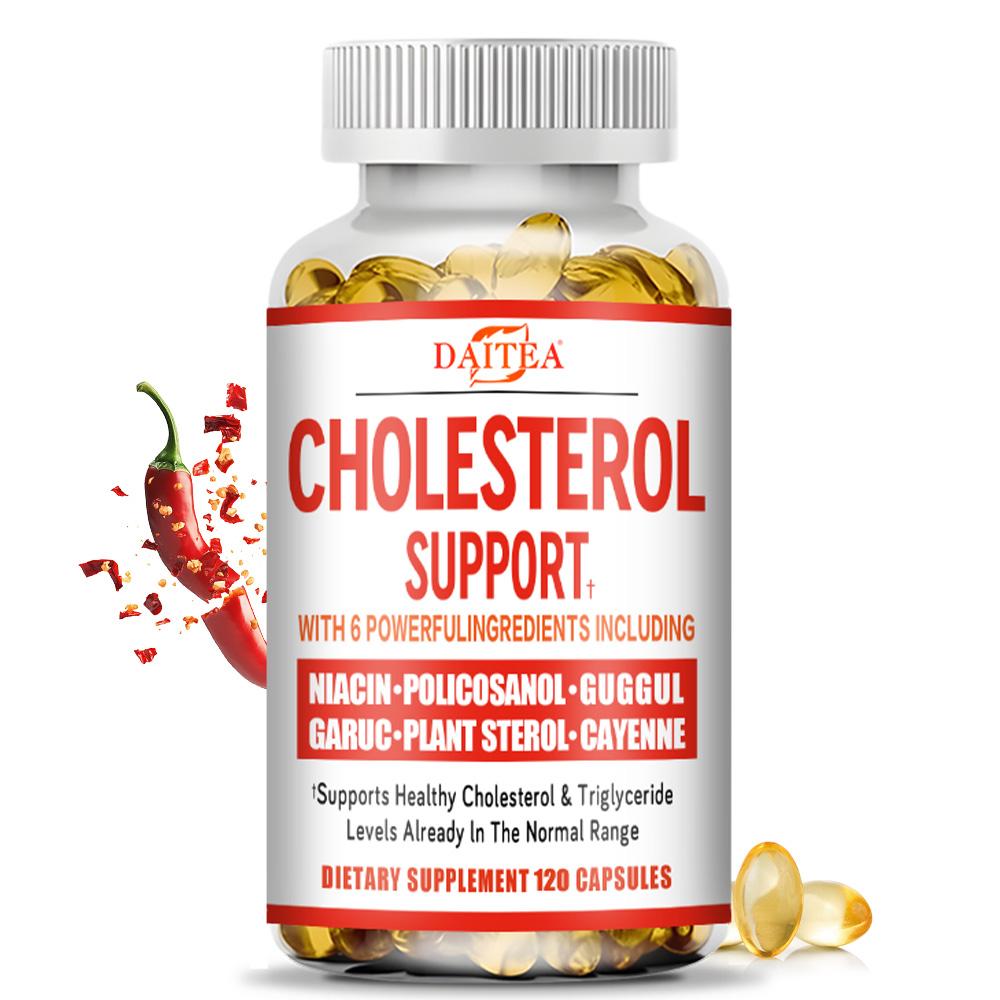 DAITEA Cholesterol Support Dietary Supplement, 120 Capsules