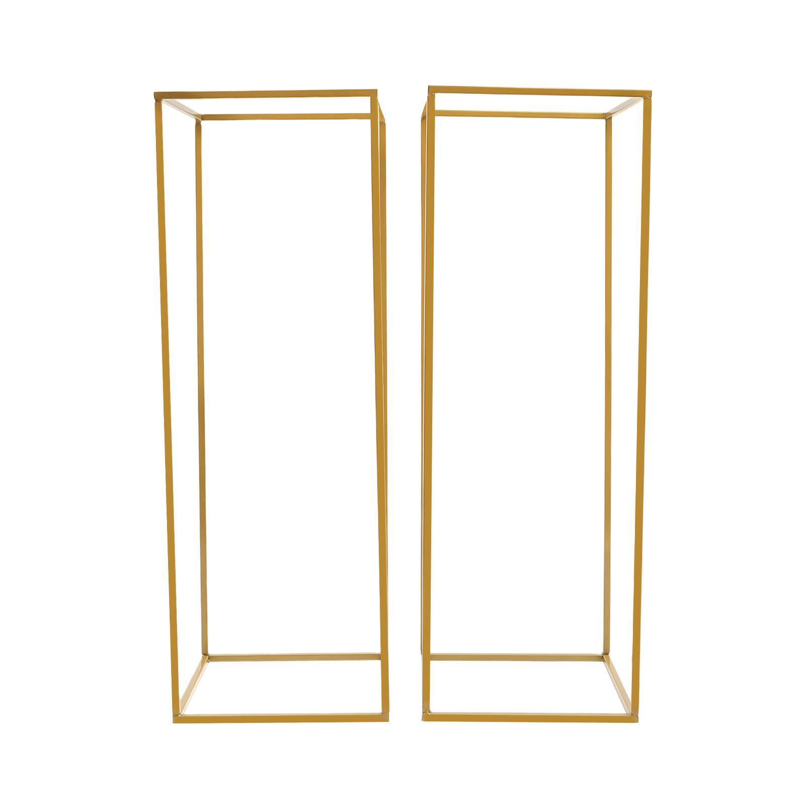 

2 PcsGold Wedding Flower Stands, 11x11x31.5 Inch Iron Geometric Decorative Arch for Ceremony Party Birthday Home Decor золотой