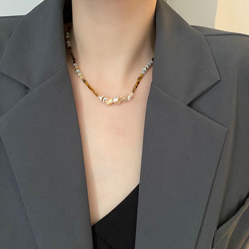 Handmade Retro Beaded Clavicle Chain Women's Necklace