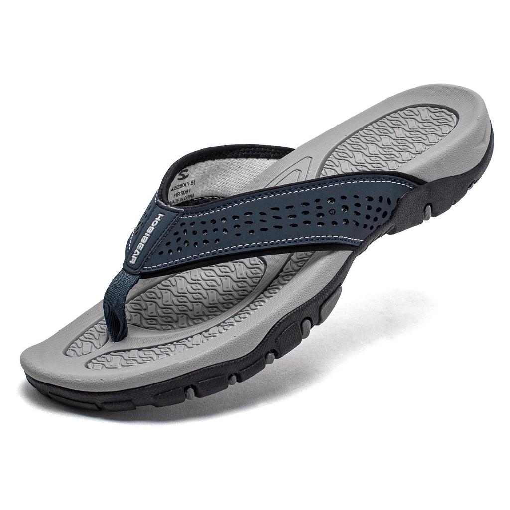 HOBIBEAR Herren Sommer-Flip-Flops mit Fußgewölbeunterstützung und dicker Sohle für den Außenbereich, Strand oder Zuhause.