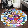 LankyBox Printed Round Rug Carpet Chair Rug Area Rug Entryway Doormats,for Office Chair Living Room Bedroom Kitchen Room.