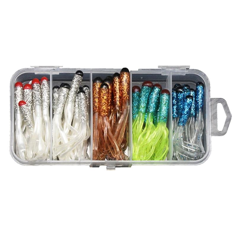 Soft Fishing Lures With Realistic Wiggling Action For Freshwaters Saltwater Basses Includes Tail Grubs