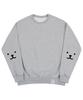 GRAVER [Unisex] Elbow Puppy Face Smile Sweatshirt_Gray/Black Logo