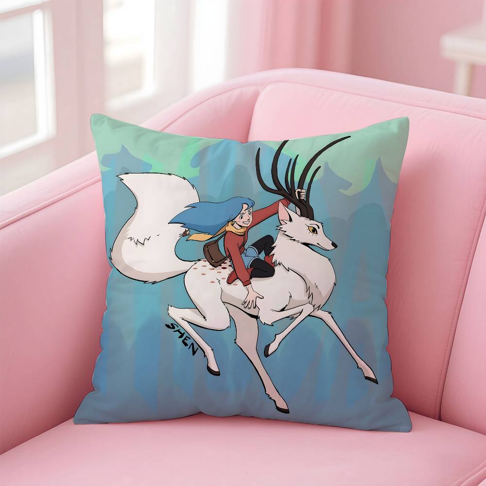 H-Хильда Мультяшная Девочка Аниме Наволочка С Принтом Наволочка Для Гостиной Дивана Подушка Чехол & Декор Спальни 12x12Inch