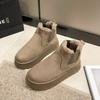 2025 new thickened velvet large size winter fashion warm one-pedal short boots cotton shoes women's snow boots