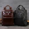 Leather Backpack Men's Business Computer Bag, Casual and Versatile Travel Schoolbag