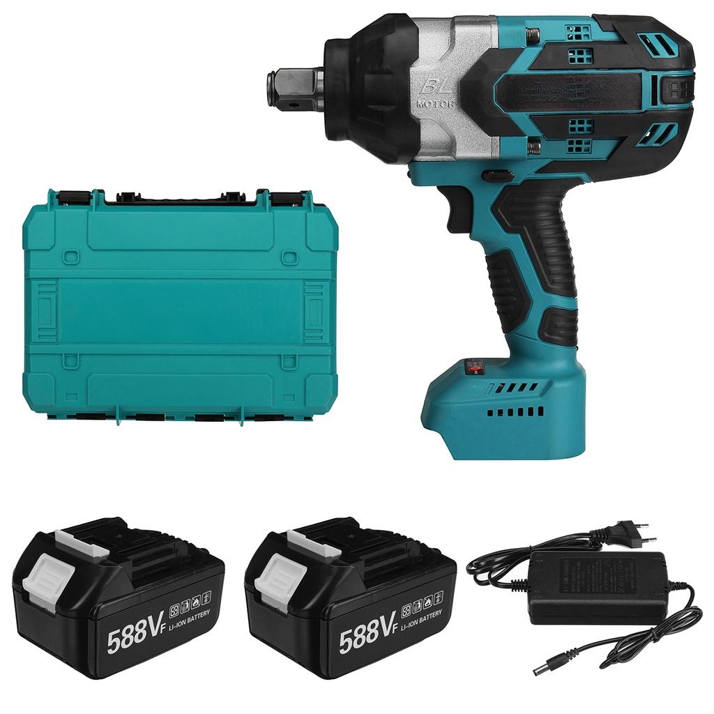 Klucz udarowy elektryczny bezszczotkowy 588VF 3/4 cala o wysokim momencie obrotowym 2100N.M Narzędzie do naprawy samochodów ciężarowych i samochodów osobowych dla akumulatora 18V