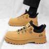 Fashion Fashion Trend Casual Low Top Thick Soled Boots for Men Spring 2025 New Comfortable Height Increasing Non Slip Chunky Short Boots