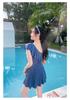 2026 Korean Style Women's One-Piece Boyshort Swimsuit - Slimming, Tummy-Concealing, Sexy and Conservative with Fairy Student Look