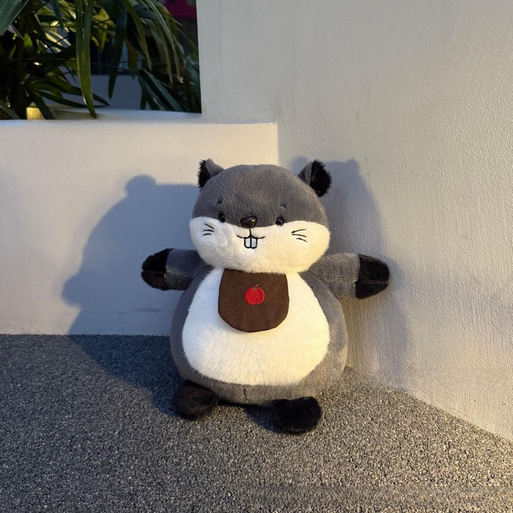 JOYBLISS Stock Soothing New Breath Light Sound Cute Leering Cat Music Early Education Doll Stuffed Animals