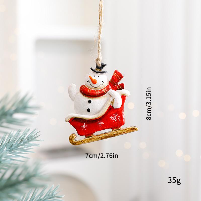 2025 New Christmas Deer Ornament Cute Cartoon Reindeer Hanging Pendant for Xmas Tree Decor Home Festival Party Decoration