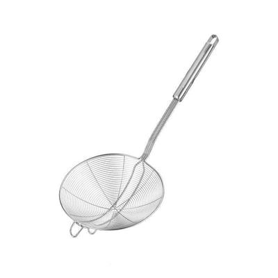 Stainless Steel Double-Hook Skimmer for Dumplings, Noodles, and Oil Draining