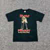 Y2K Liquid Blue Elvis Presley Rockabilly Black Graphic T-Shirt Mens Medium Unisex T-Shirt