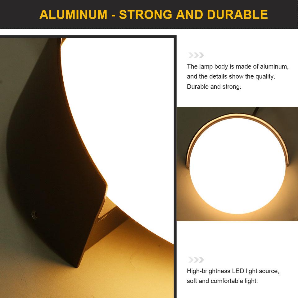 LED Wall Lihgt Aluminium AC85-265V Waterproof Led Lights Wall Lights Indoor Outdoor Wall Decor Panels For Home Corridor Lighting