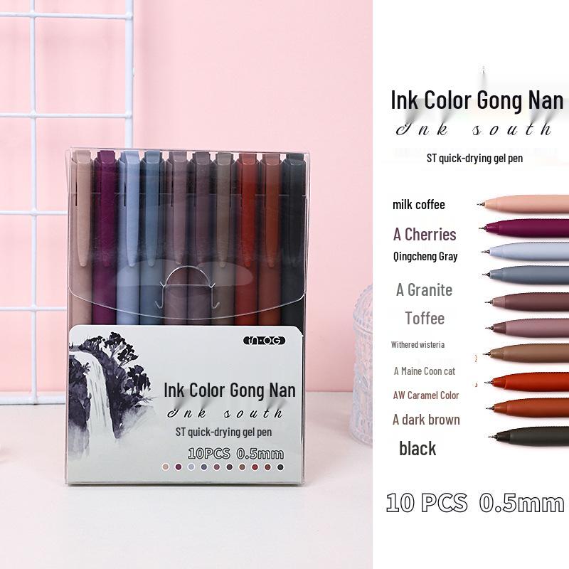

Student Press-Action Colored Pen Set: Simple and Neutral Stationery for Preferred Office Use 0.5mm