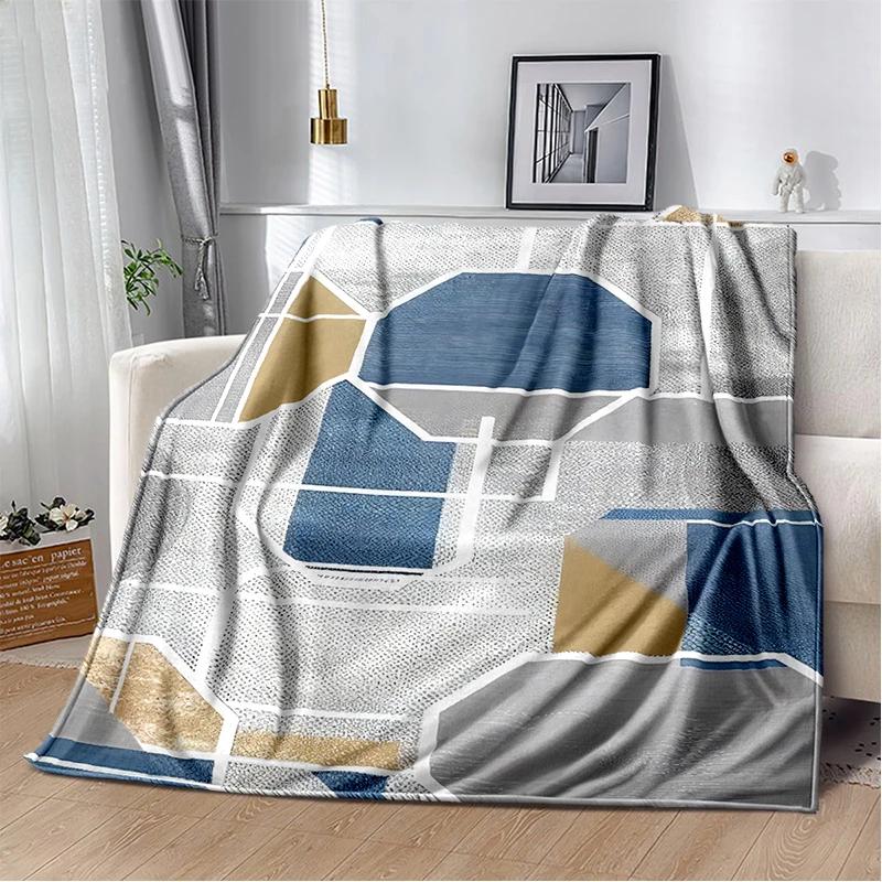 2025 New Style Bohemian Abstract Modern Art Geometry Blanket,Soft Throw Blanket for Home Bedroom Bed Sofa Travel Picnic Gift Kid