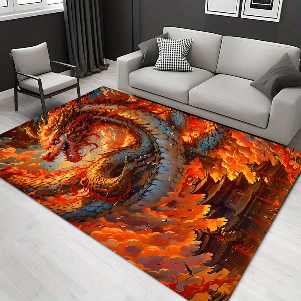 

1pc 1499932652Pattern Carpet, Area Rug For Living Room Bedroom Room Bed Chair Laundry Entryway Corridor Yard Non-slip Outdoor Camping Rug Fl 60cm by 90cm