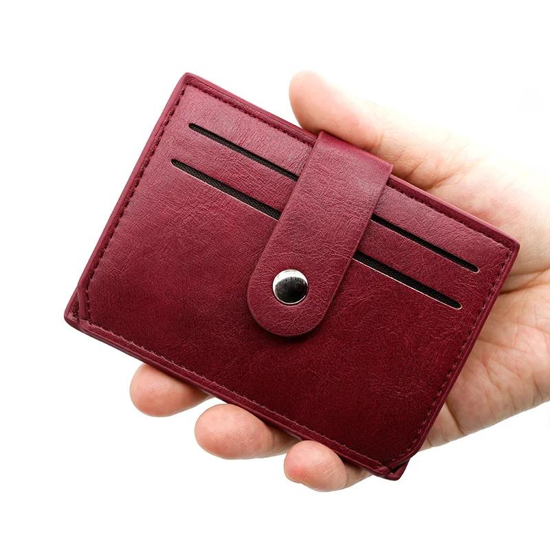 Luxury Small Men'S Credit Id Card Holder Wallet Male Slim Leather Wallet With Coin Pocket Brand Designer Purse For Men Women