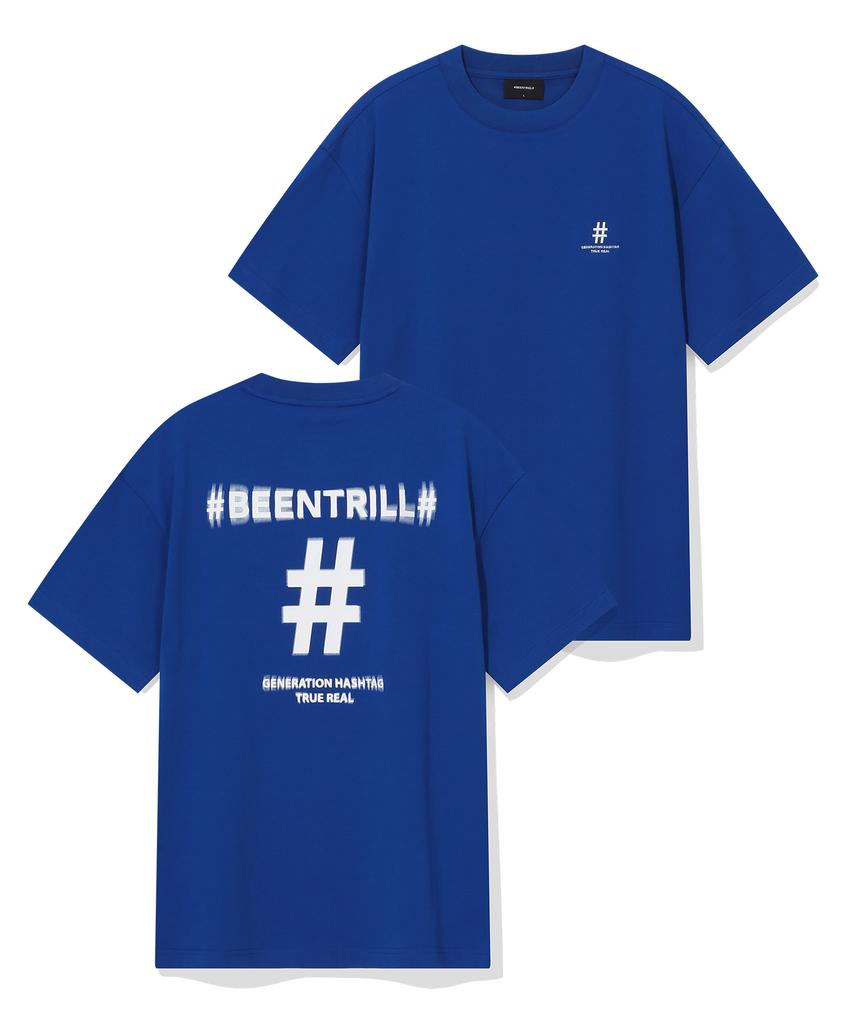 BEENTRILL Shake Hashtag Comfort Fit T-Shirt (Blue)