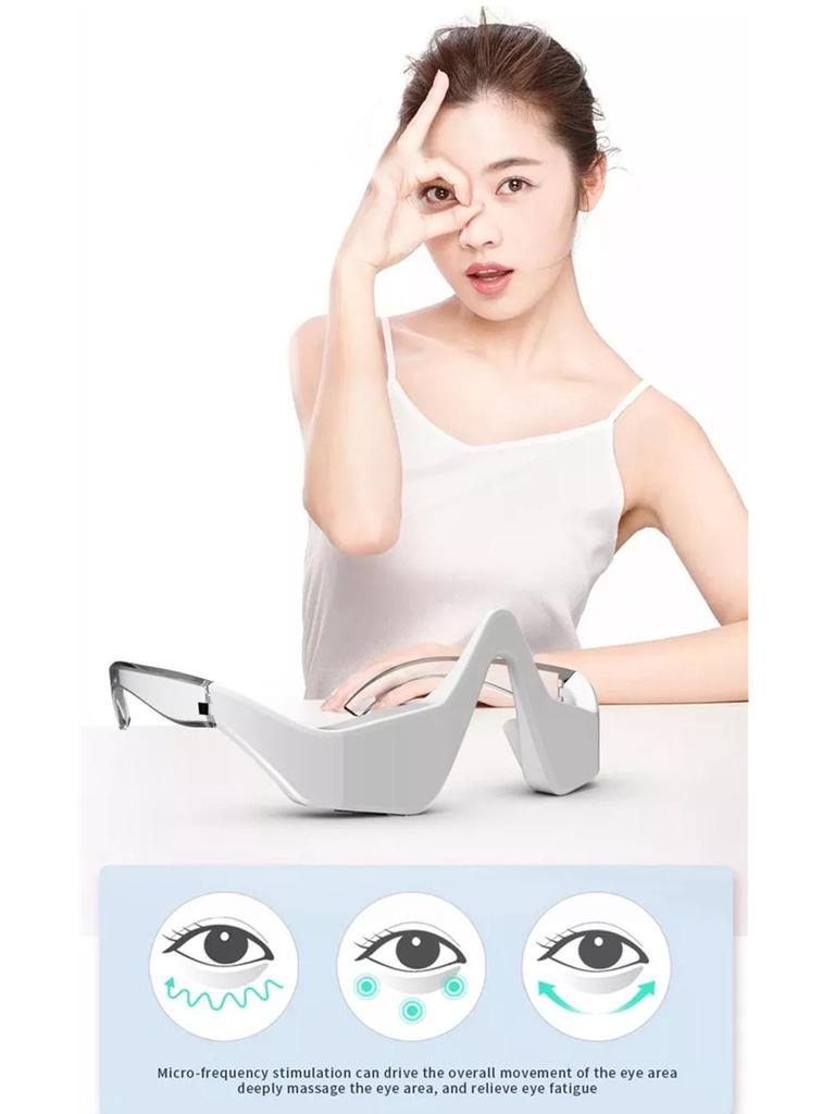 Multifunctional Eye Care Device: Handheld Beauty Massager with Red Light and Essence Application for Home Use.