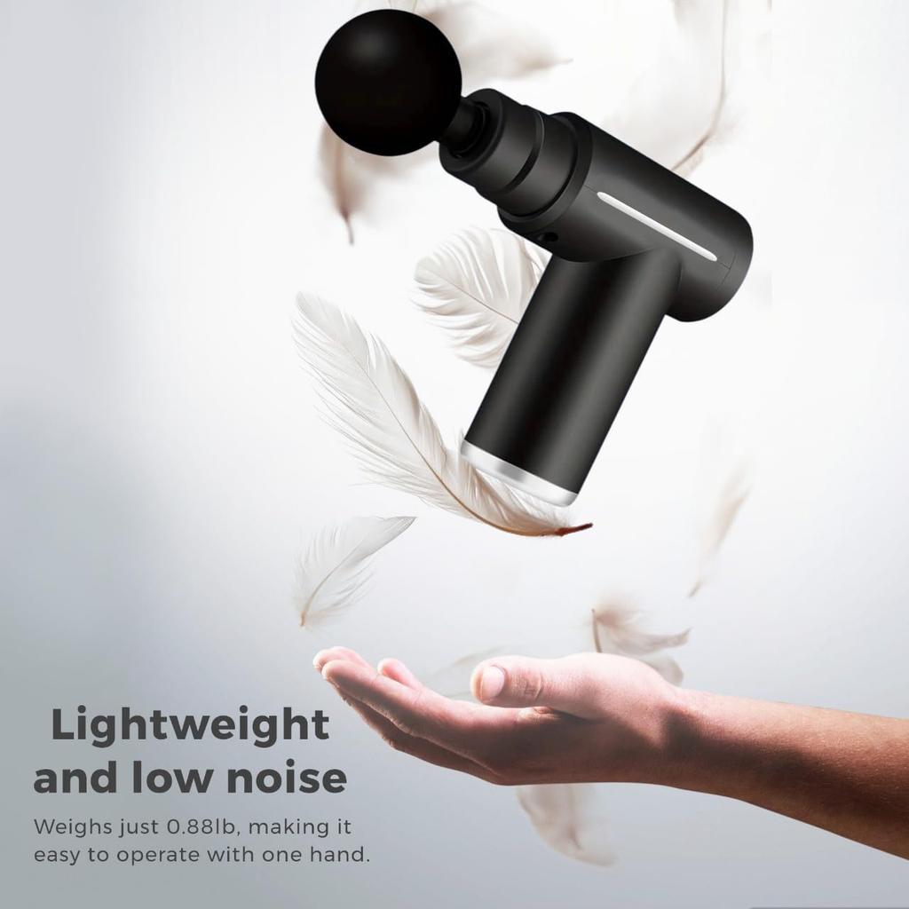 Kalt- und Warmkompresse Faszienpistole Tiefengewebe-Massagepistole 6 Geschwindigkeiten Handheld Perkussionsmassagegerät für Körper Rücken Nacken Beinmassage