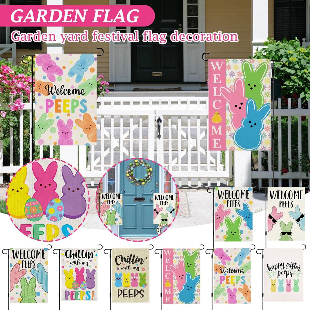 Lavender Garden Flags 12x18 Inch Double Sided Outside, Spring Flower Welcome Sign Holiday Yard Outdoor Decorations