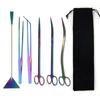 Aquarium Tools Set Stainless Steel Aquarium Tank Aquatic Plant Tool Kits Bag