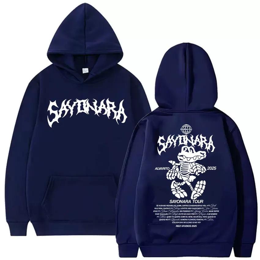Álvaro Díaz Sayonara Morado Graphic Printed Hoodie Men Women Oversized Streetwear Y2k Hip Hop Harajuku Pullover Tracksuit Female Male Clothing