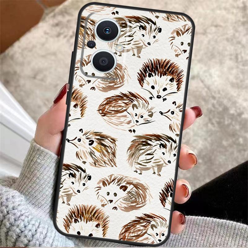 Hedgehog and Balloon For OPPO Reno 8T 7 8 Lite 14F 13F 11F 12F 10 11 12 13 14 Pro OPPO Find X9 X5 X6 X8 Pro Case