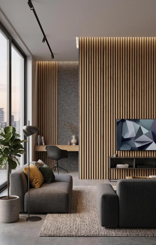 MDF Wall Slats 30x38 Mm Grandson Oak 12pcs 240 Cm