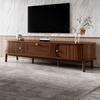 Modern TV Stand made of Solid Wood with Drawers, Classic Rounded Corners, Sturdy Wooden Legs, TV Stand with Storage Space for the Living Room.