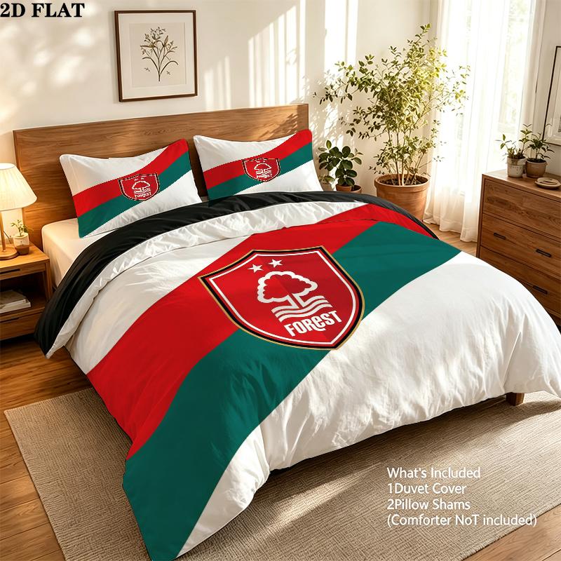 Nottingham Forest Pattern Bedding Quilt Set  Home Decoration  Gift (1 * duvet cover + 2 * pillowcase  without core)