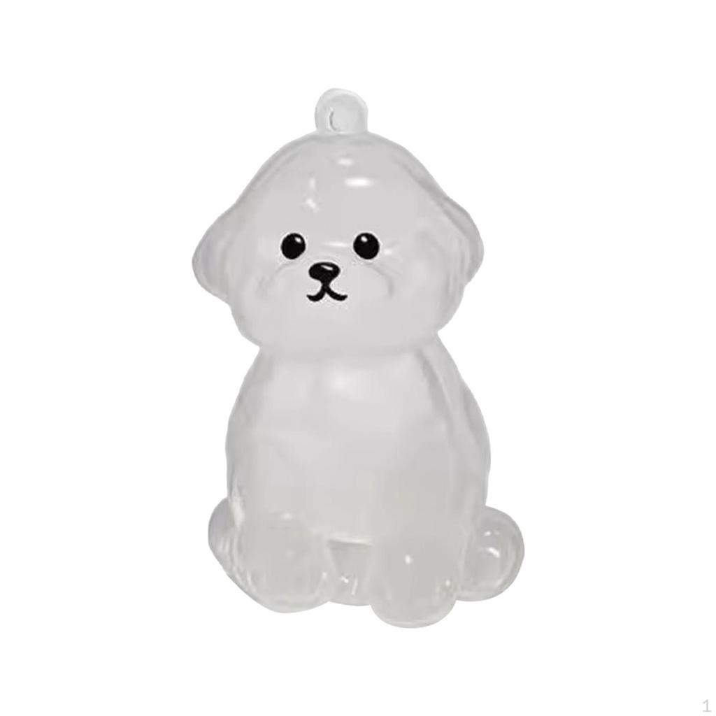 Dog Keychain Pet Hair Container Accessories Charm Memorial Storage Box