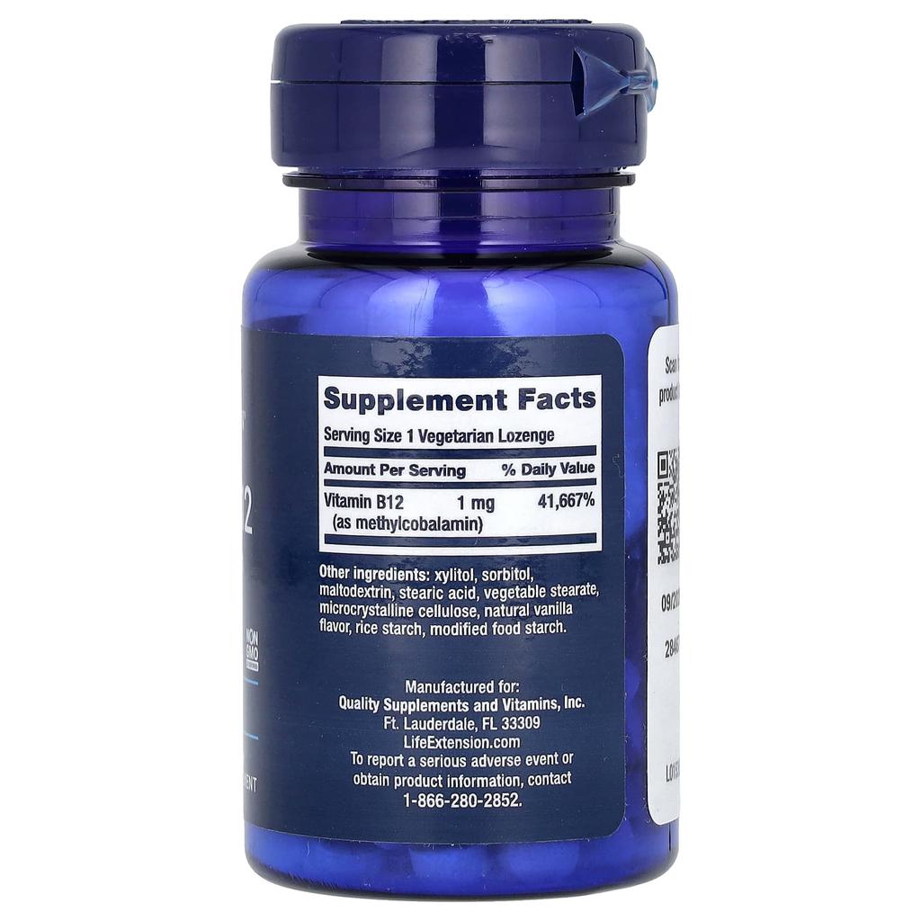 Methylcobalamin, 1 mg, 60 Gemüsetabletten