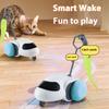 Smart Interactive Cat Toy Car Auto-Running Pet Vehicle with Obstacle Detection Durable for Indoor Cats Play