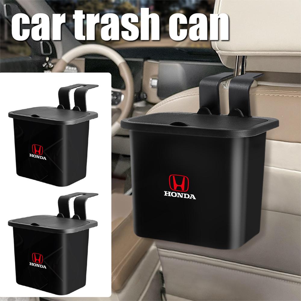 Car Trash Can Seat Back Hanging Storage Box Phone Holder Rubbish Can For Honda Fit Jazz City Odyssey Jazz Mugen CRV Accord Civic