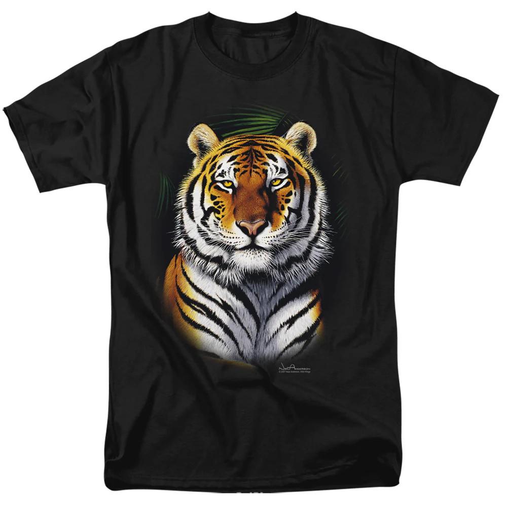 

Wildlife Jungle Fire Mens T Shirt Black Officially Licensed 2XL