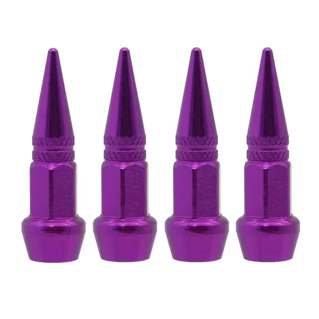 New 4pcs Long Pointed Tire Valve Caps for Automobiles and Motorcycles Tire Valve Cover Wear Parts Car Accessories