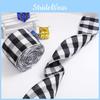 Elegant Black And White Gingham Wired Edge Ribbon Roll For Gift Wrapping And Floral Arrangements