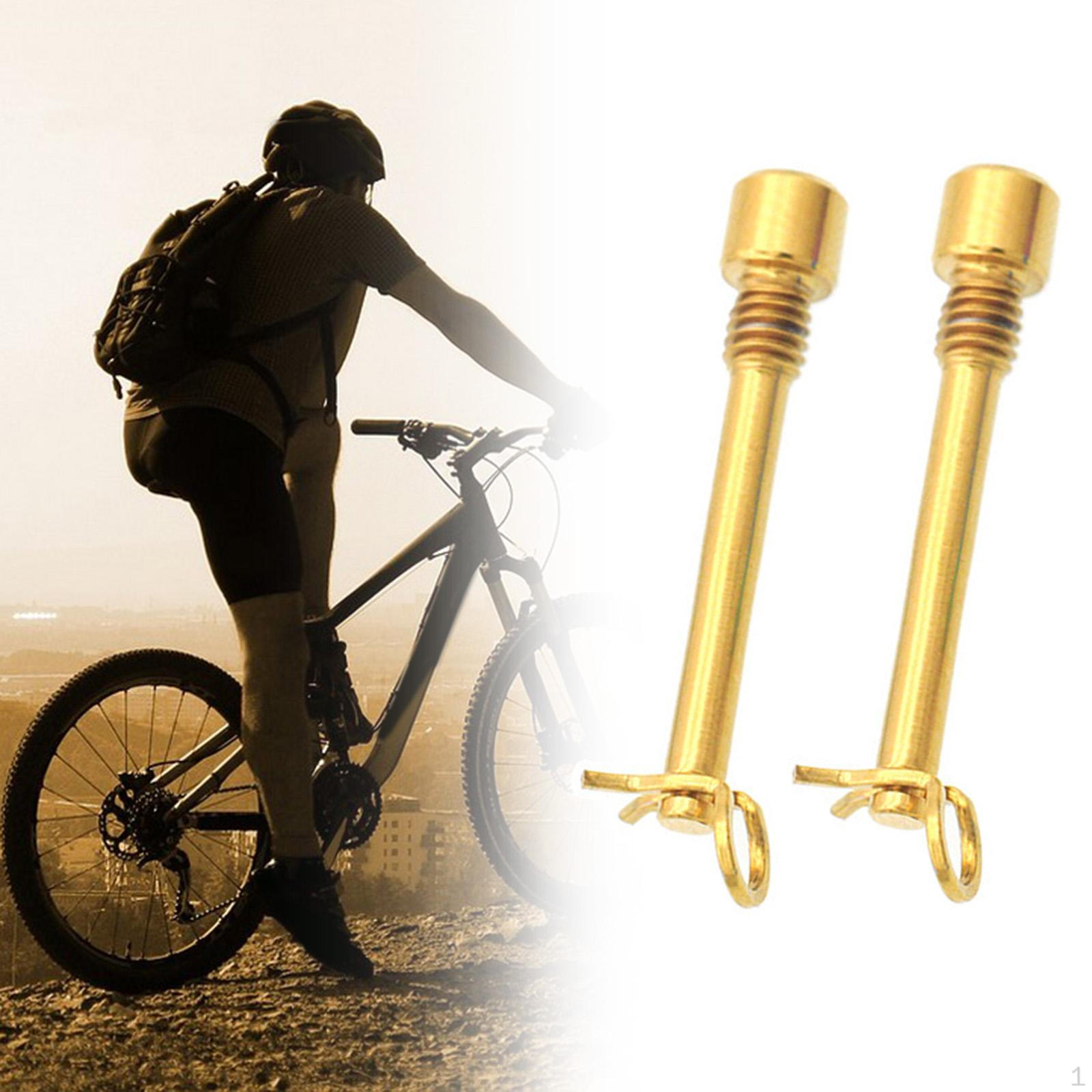 2 Pack of Bike Brake Screws for Disc Brakes with Circlips and Alloy Construction gold