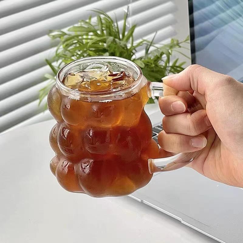 Grape glass Heat-resistant girls Home coffee Latte Milk drink Juice drinking cup
