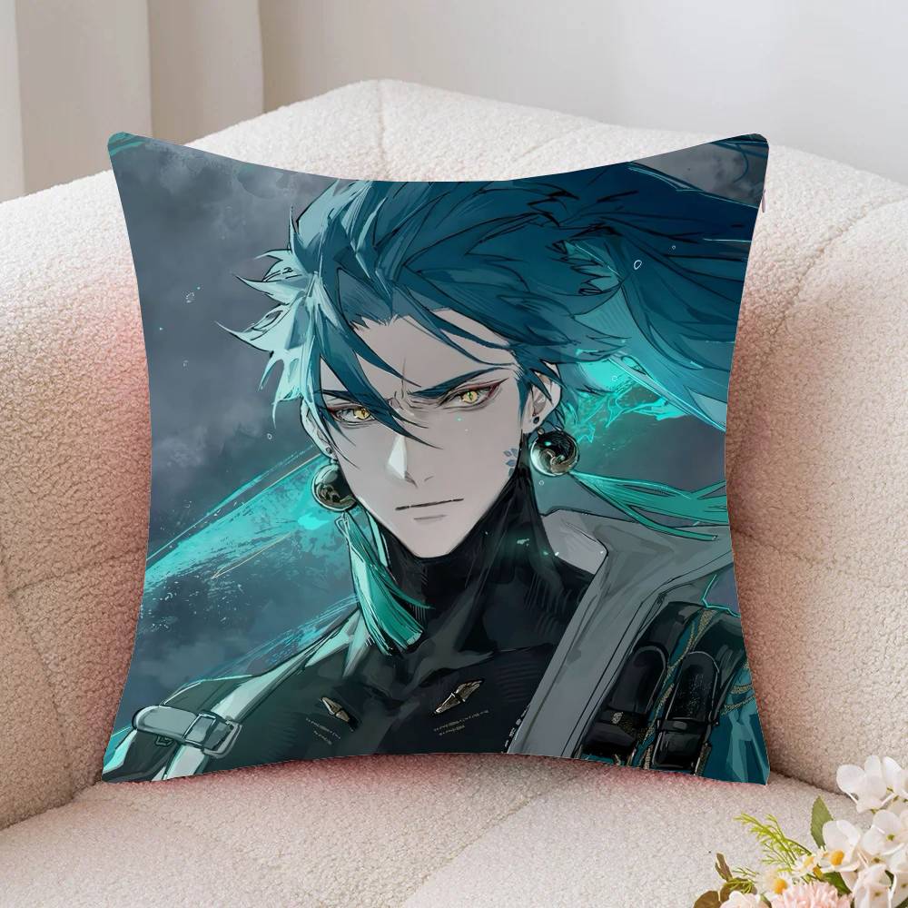 Jiyan Game W-Wuthering Waves Pillow Case Fashion Square Pillowcase Bedroom Sofa Room Ins Decoration Leisure