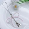 Unique Bowknot Pendant Phonechain Trendy Keychain Accessory  Simple Portable Phone Decoration for Bags and Cameras