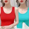 Simple and Chic Women's Plus Size Slim Fit Solid Color Tank Top for Spring and Summer - Wear As a Base or Outer Layer, Threaded Spaghetti Straps