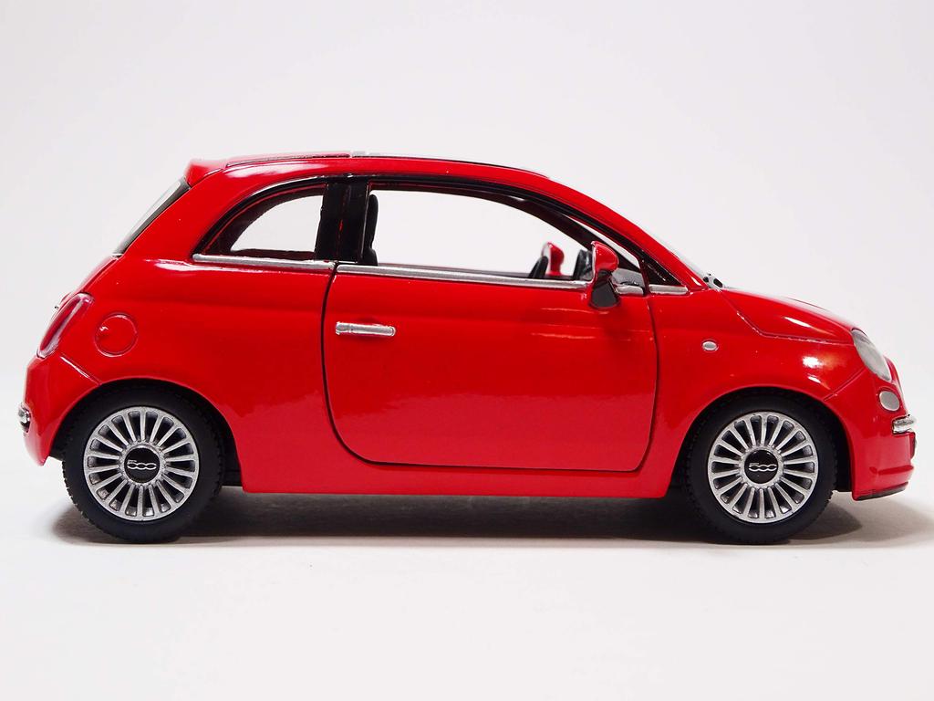 Kinsmart Fiat 500 Red Diecast Model Car KT5345 1/28