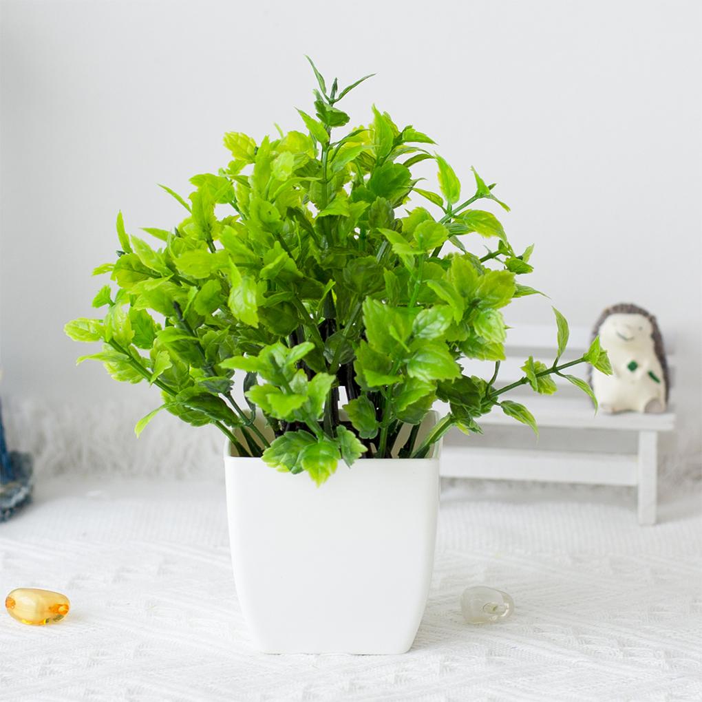 Plantas artificiais ecológicas, ornamentos para casa realistas e de baixa manutenção, ornamentos em vasos