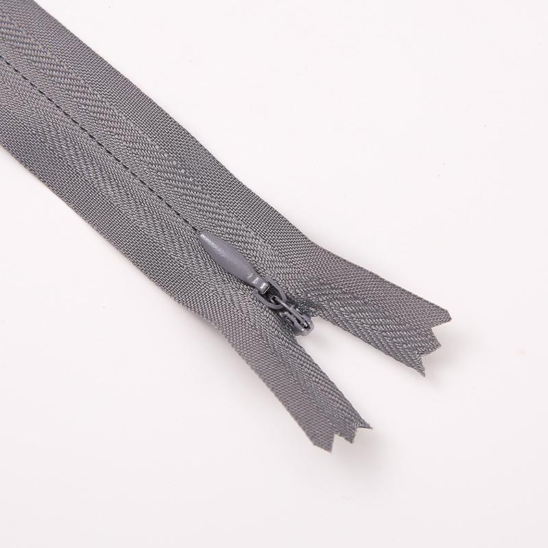 Zinc Alloy Pull Tab No. 3 Invisible Nylon Edge Zipper