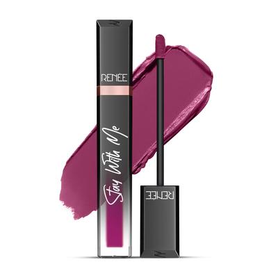 RENEE Stay With Me Matte Transferproof Liquid Lipstick- Hunger for Berry | Waterproof & Smudge-proof | Bold Pigment, Lightweight & Long-lasting | W